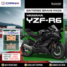 Load image into Gallery viewer, Sintered Brake Pads For Yamaha YZF-R6 (2004-2018) - Front - CB083 - 2 Sets - CRANK1
