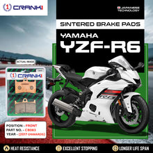 Load image into Gallery viewer, Sintered  Brake Pads For Yamaha YZF-R6 (2017 Onwards) - Front - CB083 - 2 Sets - CRANK1