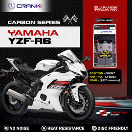 Carbon Brake Pads For Yamaha YZF-R6 (2017 Onwards) - Front - CFB083 - 2 Sets - CRANK1