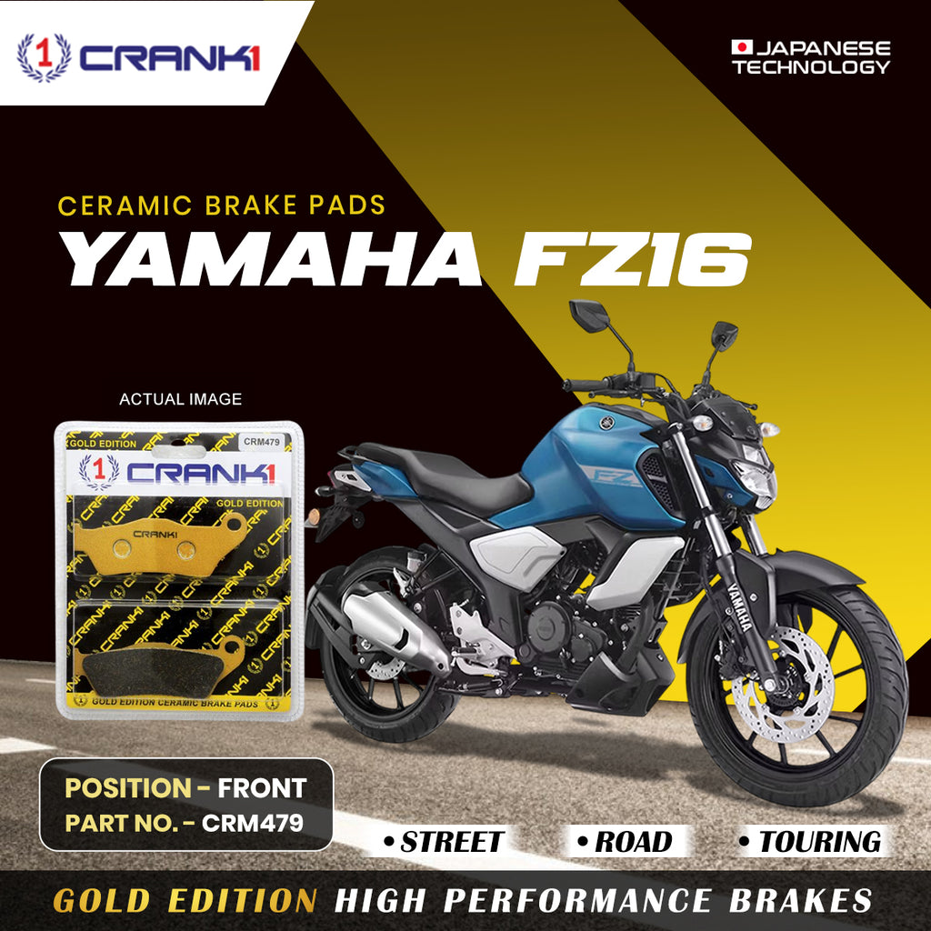 Ceramic Brake Pad For Yamaha FZ16 - Front - CRM479 - 1 Set - Crank1