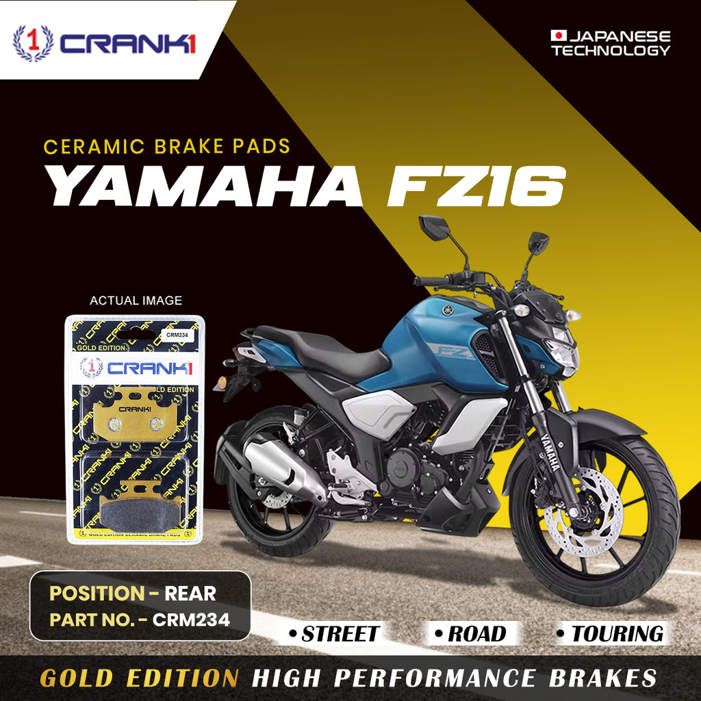 Ceramic Brake Pad For Yamaha FZ16 - Rear - CRM234 - 1 Set - CRANK1