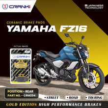 Load image into Gallery viewer, Ceramic Brake Pad For Yamaha FZ16 - Rear - CRM234 - 1 Set - CRANK1