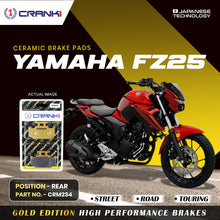 Load image into Gallery viewer, Ceramic Brake Pad For Yamaha FZ25 - Rear - CRM234 - 1 Set - CRANK1