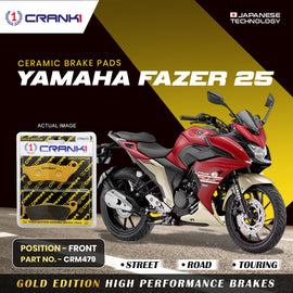 Ceramic Brake Pad For Yamaha Fazer 25 - Front - CRM479 - 1 Set - Crank1
