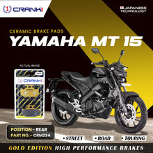 Load image into Gallery viewer, Ceramic Brake Pad For Yamaha MT-15 - Rear - CRM234 - 1 Set - CRANK1