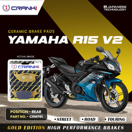 Ceramic Brake Pad For Yamaha R15 V2 - Rear - CRM761 - 1 Set - CRANK1
