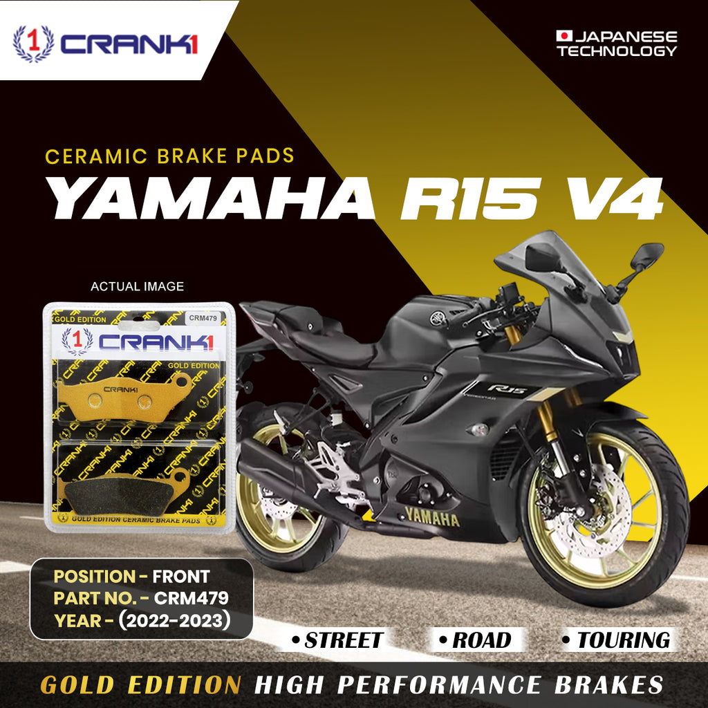 Ceramic Brake Pad For Yamaha R15 V4 (2022-2023) - Front - CRM479 - 1 Set - Crank1