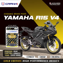 Load image into Gallery viewer, Ceramic Brake Pad For Yamaha R15 V4 (2022-2023) - Rear - CRM234 - 1 Set - CRANK1