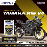 Ceramic Brake Pad For Yamaha R15 V4 (2022-2023) - Rear - CRM234 - 1 Set - CRANK1