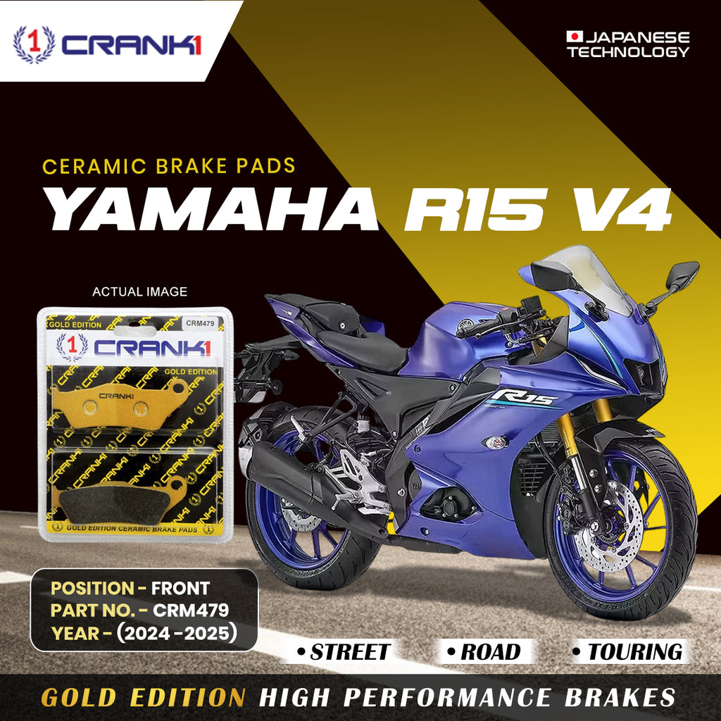 Ceramic Brake Pad For Yamaha  R15 V4 (2024-2025) - Front - CRM479 - 1 Set - Crank1