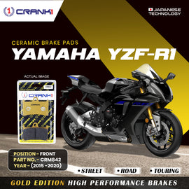 Ceramic Brake Pad For Yamaha YZF-R1 (2015-2020) - Front - CRM842 - 2 Sets- CRANK1