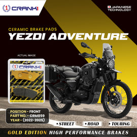 Ceramic Brake Pad For Yezdi Adventure (2022-2025) - Front - CRM859 - 1 Set - CRANK1