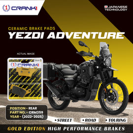Ceramic Brake Pad For Yezdi Adventure (2022-2025) - Rear - CRM359 - 1 Set - CRANK1