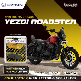 Ceramic Brake Pad For Yezdi Roadster - Front - CRM859 - 1 Set - CRANK1