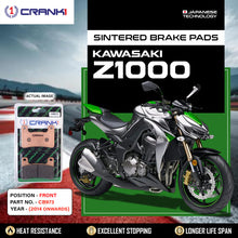 Load image into Gallery viewer, Sintered Brake Pads For Kawasaki Z1000 (2014 Onwards) - Front - CB973 - 2 Sets - CRANK1