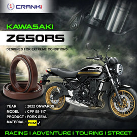 Fork Oil Seals Pair For Kawasaki Z650RS (2022 Onwards) - CPF55-117 - CRANK1