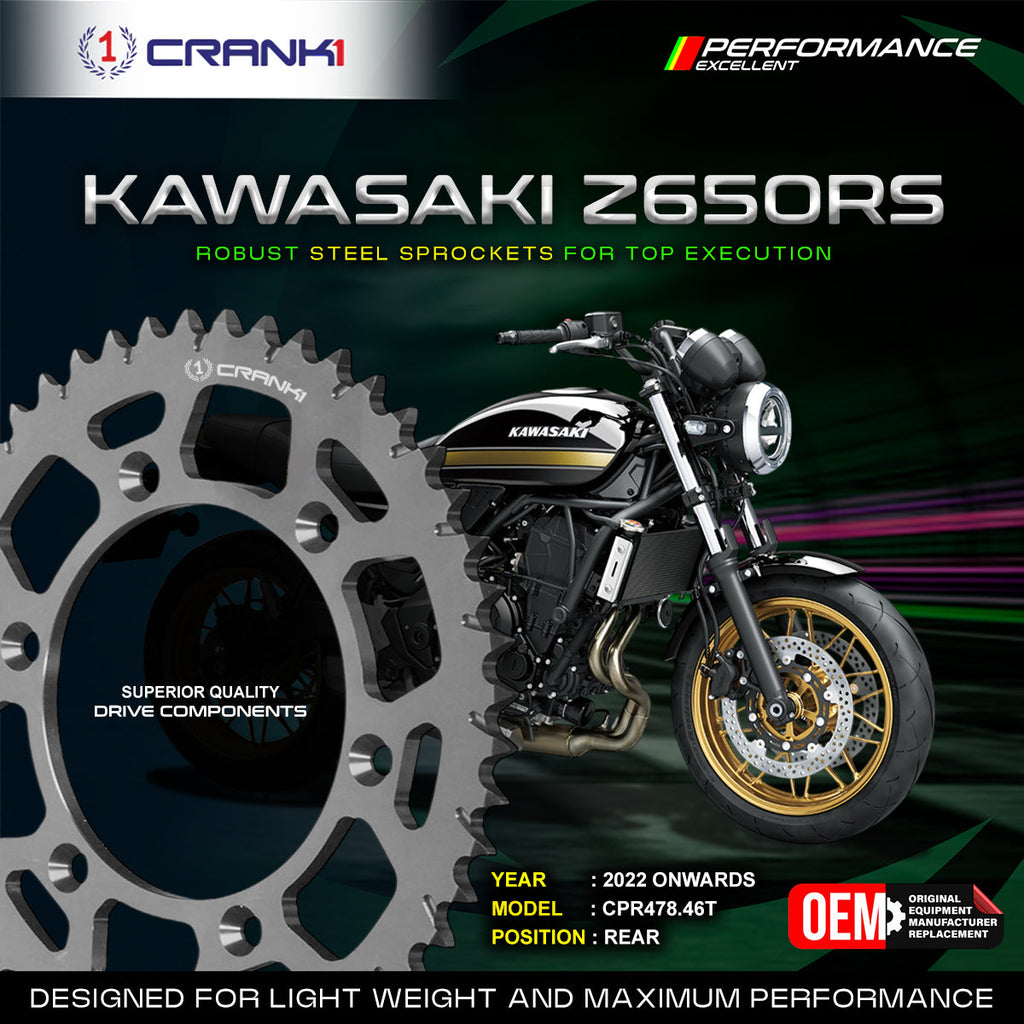 Sprocket For Kawasaki Z650RS (2022 Onwards) - Rear - CPR478.46T - CRANK1