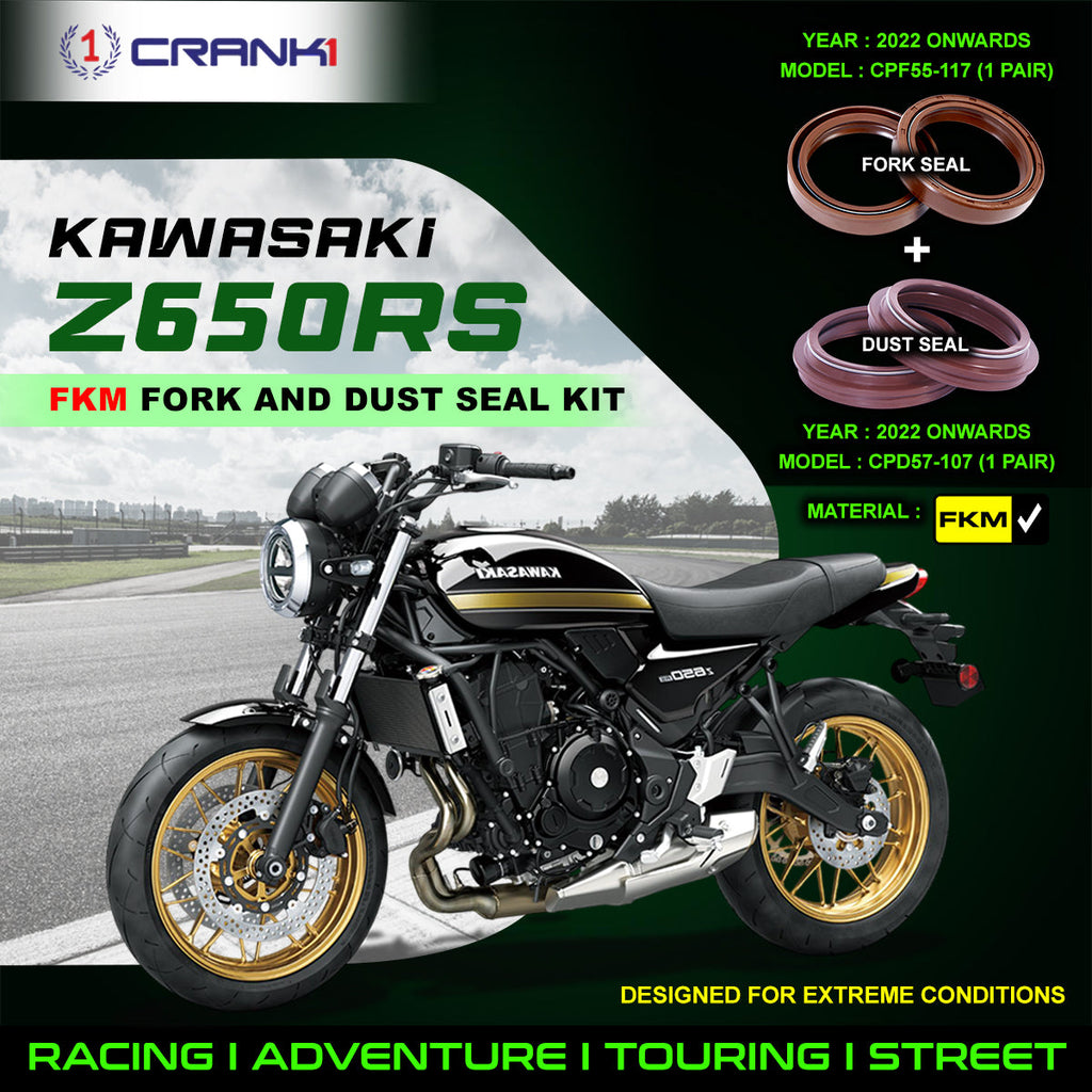 Fork And Dust Seals Kit For Kawasaki Z650RS (2022 Onwards) - CRANK1