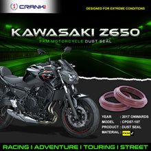 Load image into Gallery viewer, Fork Dust Seals Pair For Kawasaki Z650 (2017 Onwards) - CPD57-107 - CRANK1