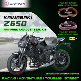 Fork And Dust Seals Kit For Kawasaki Z650 (2017 Onwards) - CRANK1
