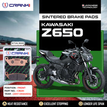 Load image into Gallery viewer, Sintered Brake Pads For Kawasaki Z650 (2017 Onwards) - Front - CB241 - 2 Sets Required - CRANK1