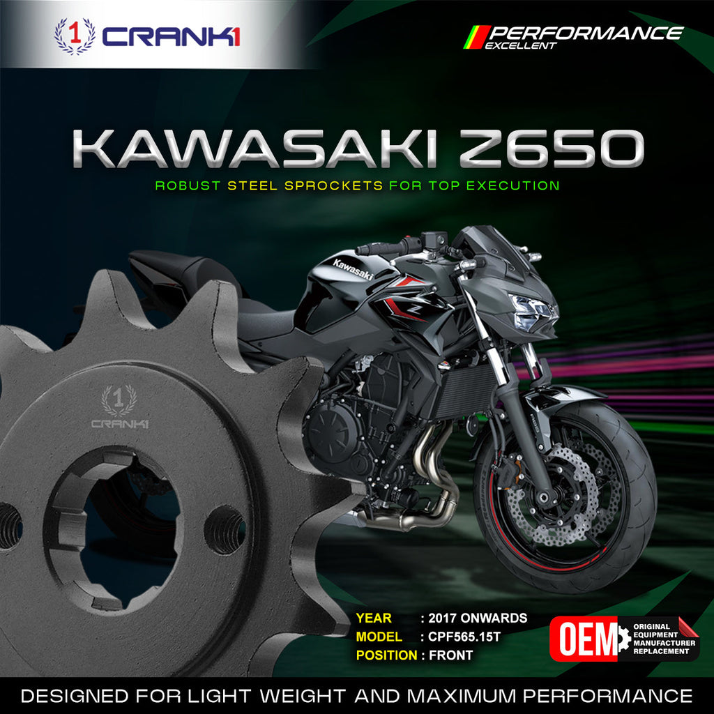 Sprocket For Kawasaki Z650 (2017 Onwards) - Front - CPF565.15T - CRANK1