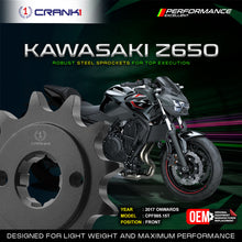 Load image into Gallery viewer, Sprocket For Kawasaki Z650 (2017 Onwards) - Front - CPF565.15T - CRANK1