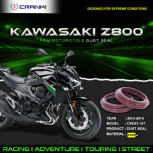 Load image into Gallery viewer, Fork Dust Seals Pair For Kawasaki Z800 (2013-2016) - CPD57-107 - CRANK1