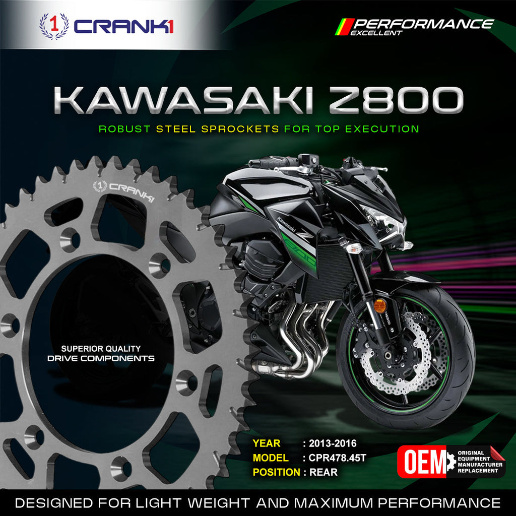 Sprocket For Kawasaki Z800 (2013-2016) - Rear - CPR478.45T - CRANK1