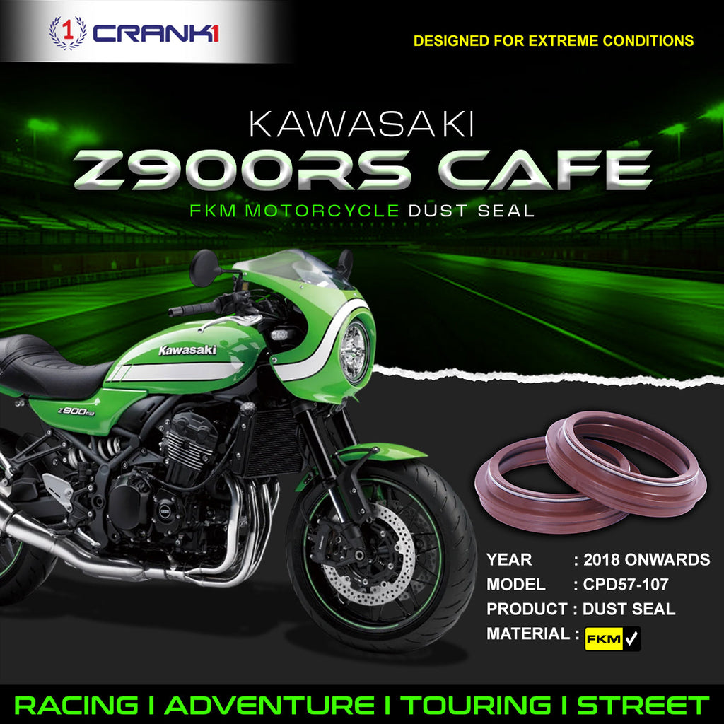 Fork Dust Seals Pair For Kawasaki Z900RS Cafe (2018 Onwards) - CPD57-107 - CRANK1