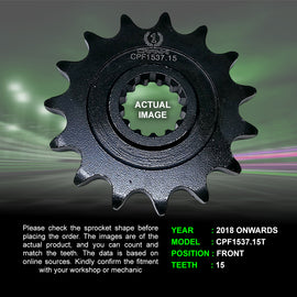 Sprocket For Kawasaki Z900RS Cafe (2018 Onwards) - Front - CPF1537.15T - CRANK1