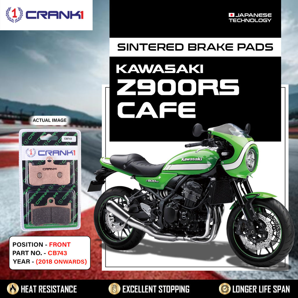Sintered Brake Pads For Kawasaki Z900RS Cafe (2018 Onwards) - Front - CB743 - 2 Sets Required - CRANK1