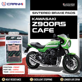 Sintered Brake Pads For Kawasaki Z900RS Cafe (2018 Onwards) - Front - CB743 - 2 Sets Required - CRANK1