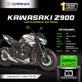 Battery For Kawasaki Z900 (2017-2025) - CB10S - Factory Activated - CRANK1