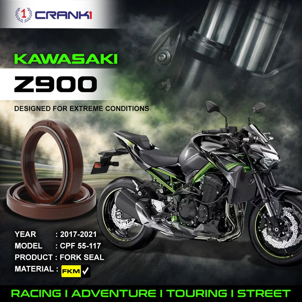 Fork Oil Seals Pair For Kawasaki Z900 (2017-2021) - CPF55-117 - CRANK1