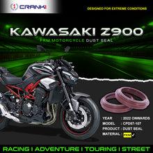 Load image into Gallery viewer, Fork Dust Seals Pair For Kawasaki Z900 (2022 Onwards) - CPD57-107 - CRANK1