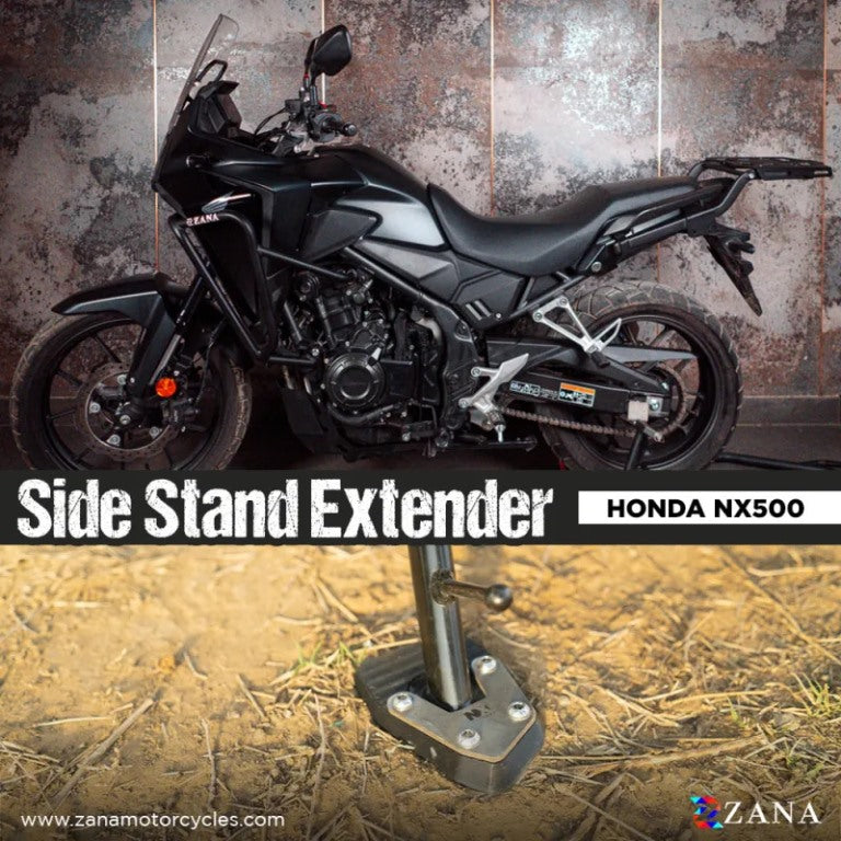 ZANA Side Stand Extender for Honda NX500 (Aluminium & Stainless Steel) – ZI-8473