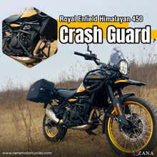 Load image into Gallery viewer, ZANA CRASH GUARD WITH SLIDER TEXTURE BLACK TYPE-1 STEEL FOR HIMALAYAN 450