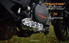 Load image into Gallery viewer, Carbonracing &quot;TRACTION&quot; Adjustable  KTM Adventure Footpegs