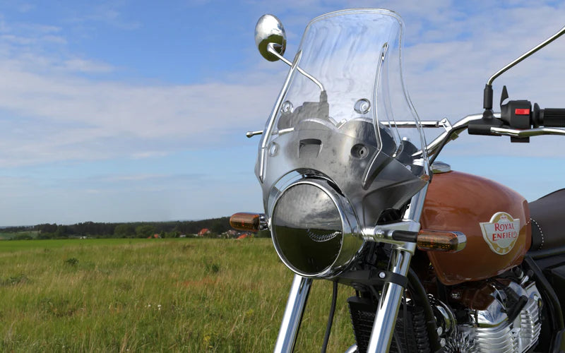 CarbonRacing "WANDERER" - Premium Windshield for Royal Enfield Interceptor 650 V2 (Version 2) - Clear