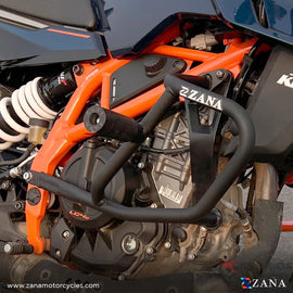 ZANA- CRASH GUARD WITH SLIDER BLACK FOR KTM DUKE 390/250/200/390 GEN 3 BLACK