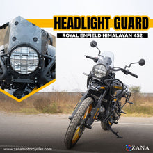 Load image into Gallery viewer, ZANA-HEAD LIGHT GUARD BLACK TYPE-1 STAINLESS STEEL FOR HIMALAYAN 450