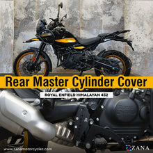Load image into Gallery viewer, ZANA-REAR MASTER CYLINDER COVER ALUMINIUM BLACK T-2 FOR HIMALAYAN 450