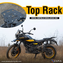 Load image into Gallery viewer, ZANA TOP RACK PLATE BLACK MILD STEEL FOR HIMALAYAN 450 MS