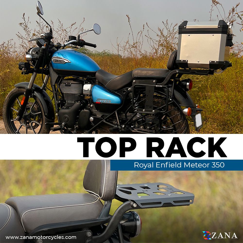 Zana -Top Rack With Plate Type-1 For Royal Enfield Super Meteor 350