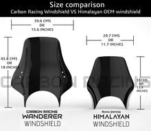 Load image into Gallery viewer, CarbonRacing &quot;WANDERER&quot; - Premium Windshield for Royal Enfield Interceptor 650 V2 (Version 2) -Smoke