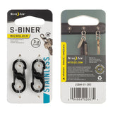 Nite Ize - S-Biner MicroLock - Black - 2Pack - LSBM-01-2R3