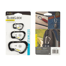 Load image into Gallery viewer, Nite Ize - SlideLock Carabiner Set #2, #3, #4 - Black - CSLC-01-R6