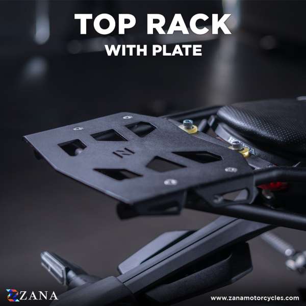 Zana Top Rack With Plate Black- Honda 300R
