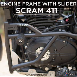 ZANA-SCRAM 411 ENGINE FRAME WITH SLIDER BLACK